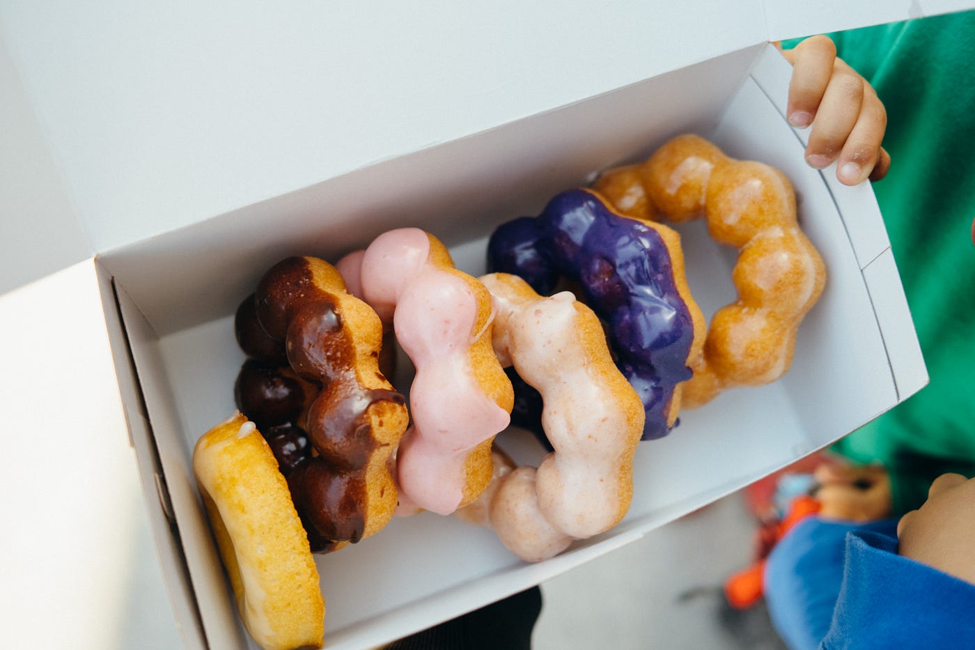 Ube Mochi Crumble - Toasted crumble topping over ube mochi batter.